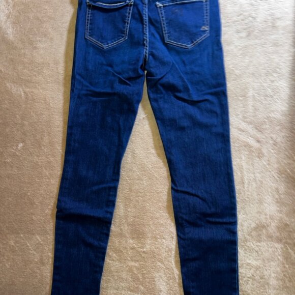 Jordache Super Skinny Girls 12 Slim Stretch Dark Wash Blue Jeans Denim (Q) - Picture 7 of 9